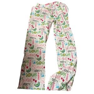 Be As You Are Fun & Funky Novelty Lounge Pants, "Sweet, Sour, Dirty", Small